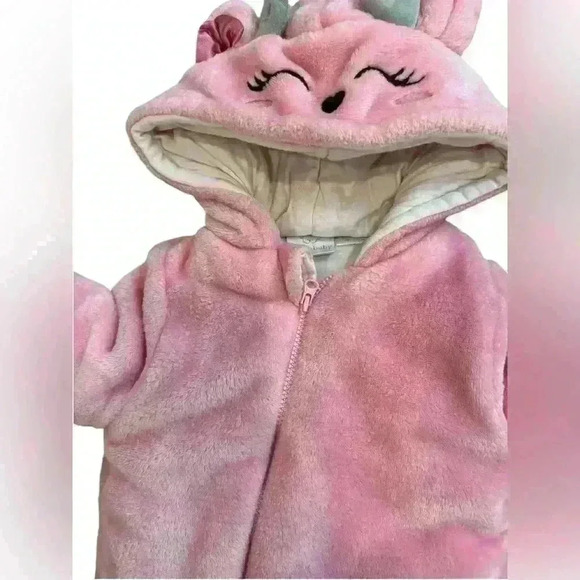 Koala Baby Infant 1-piece Fleece Jumper Bunting Winter Pink Size 6-9 Months - Picture 6 of 8
